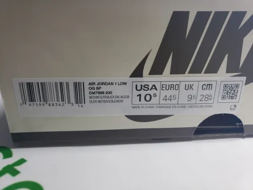PK God Batch Air Jordan 1 Retro Low OG SP Travis Scott Medium Olive DM7866-200 review 