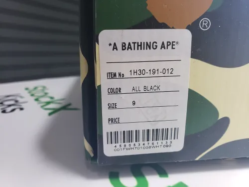 A Bathing Ape Bape Sta Low Shark Black 1H30-191-012-BLK review 