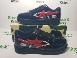 A Bathing Ape Bape Sta Low Shark Black 1H30-191-012-BLK review stockxkicks 06