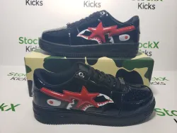 A Bathing Ape Bape Sta Low Shark Black 1H30-191-012-BLK review stockxkicks 06