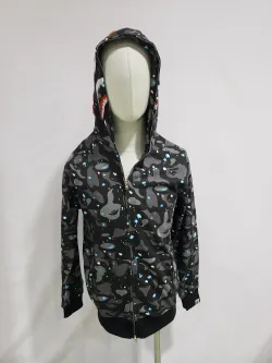 BAPE Space Camo Shark WGM Full-Zip Hoodie Black review stockxkicks 02