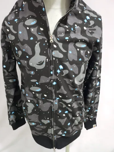 BAPE Space Camo Shark WGM Full-Zip Hoodie Black review stockxkicks 02