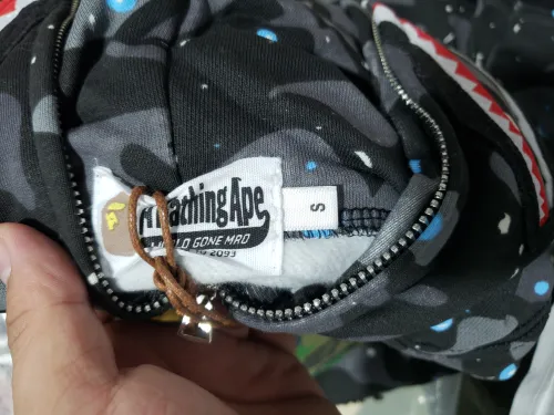 BAPE Space Camo Shark WGM Full-Zip Hoodie Black review 