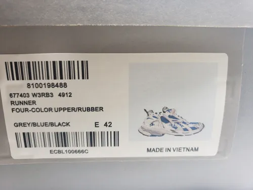 Balenciaga Runner Sneaker White Blue 677403 W3RB3 4912 review 