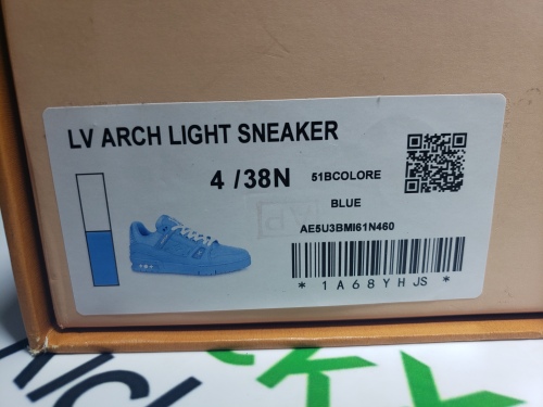 Louis Vuitton Trainer Blue Embossed Monogram 1AARFG review 