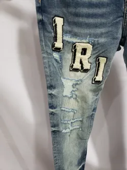 AMIRI Blue Varsity Jeans review Stockxkicks 03