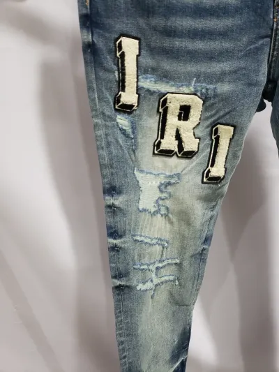AMIRI Blue Varsity Jeans review Stockxkicks 02