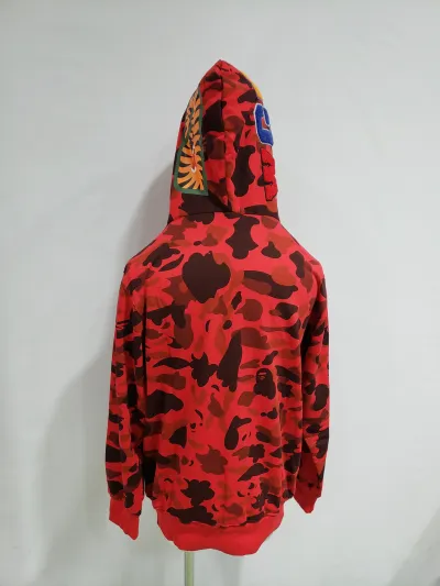 BAPE Color Camo Shark Zip Hoodie Red 4580793322511 review Stockxkicks 04