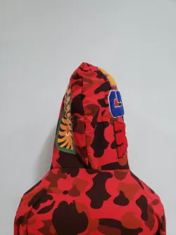 BAPE Color Camo Shark Zip Hoodie Red 4580793322511 review Stockxkicks 04
