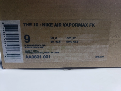 PK God Batch Air Max Nike Air Vapor Max Off-White AA3831-001 review 