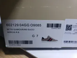 Gucci Ace sneaker with Web Beige And Ebony GG Supreme 760775 FACMZ 9746 review Stockxkicks 01