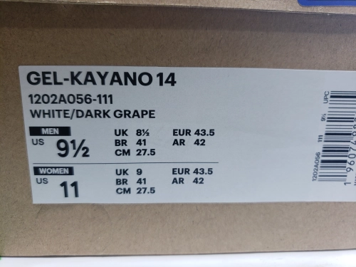 ASICS Gel-Kayano 14 White Dark Grape 1202A056-111 review 