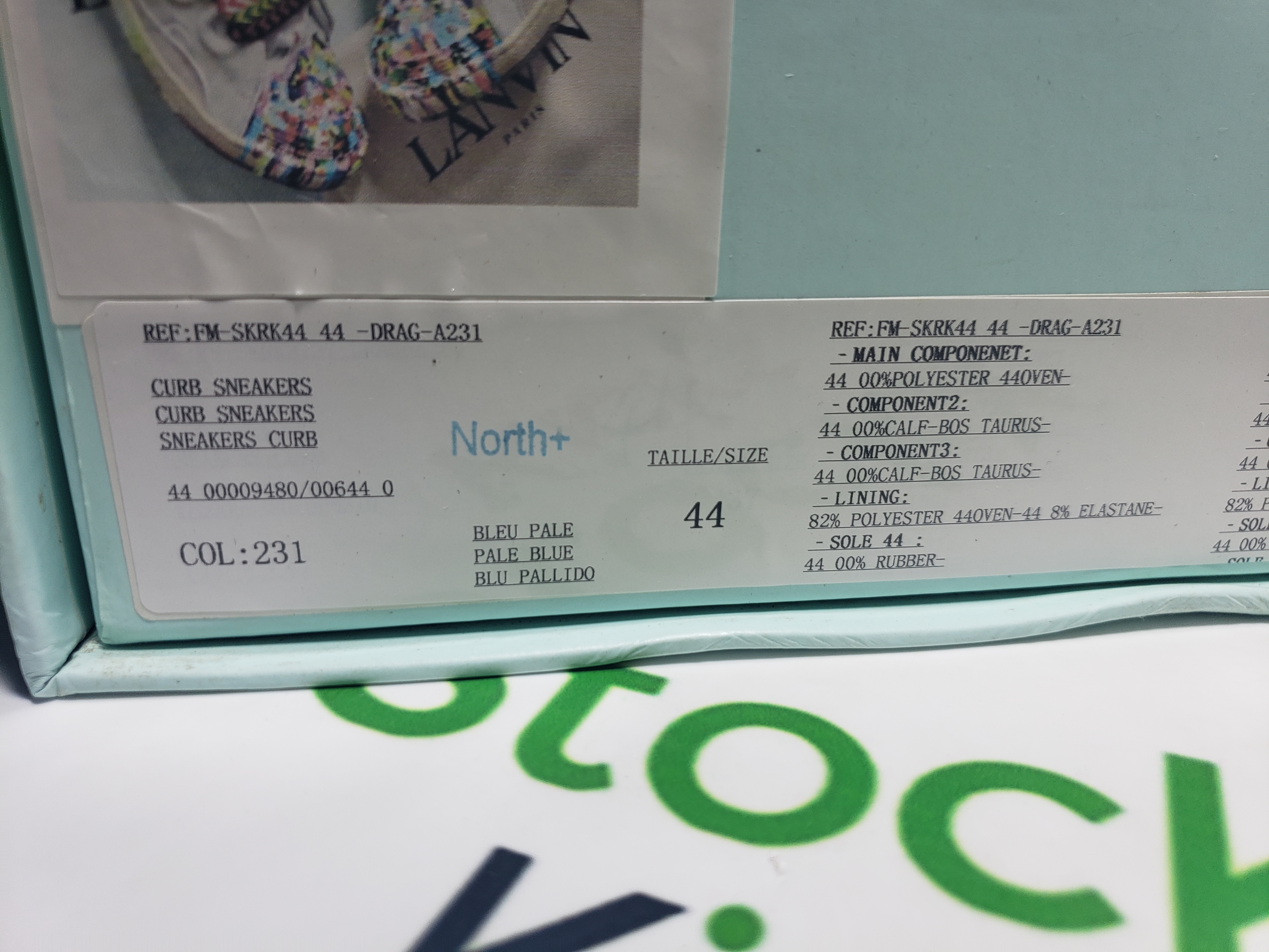 Gallery Dept. x Lanvin Printed Curb Sneakers White PB FM-SKRK11-DRGD-E21 review Stockxkicks 00