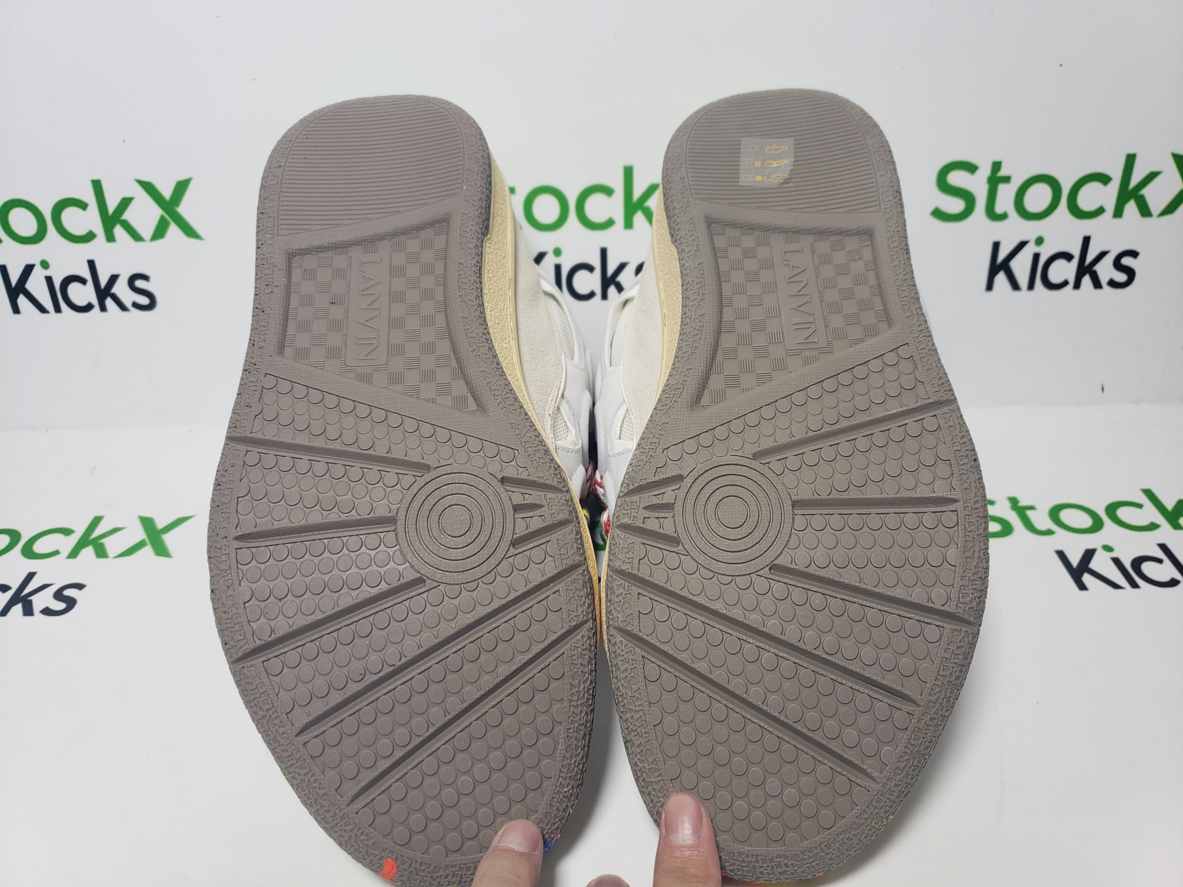 Gallery Dept. x Lanvin Printed Curb Sneakers White PB FM-SKRK11-DRGD-E21 review Stockxkicks 04