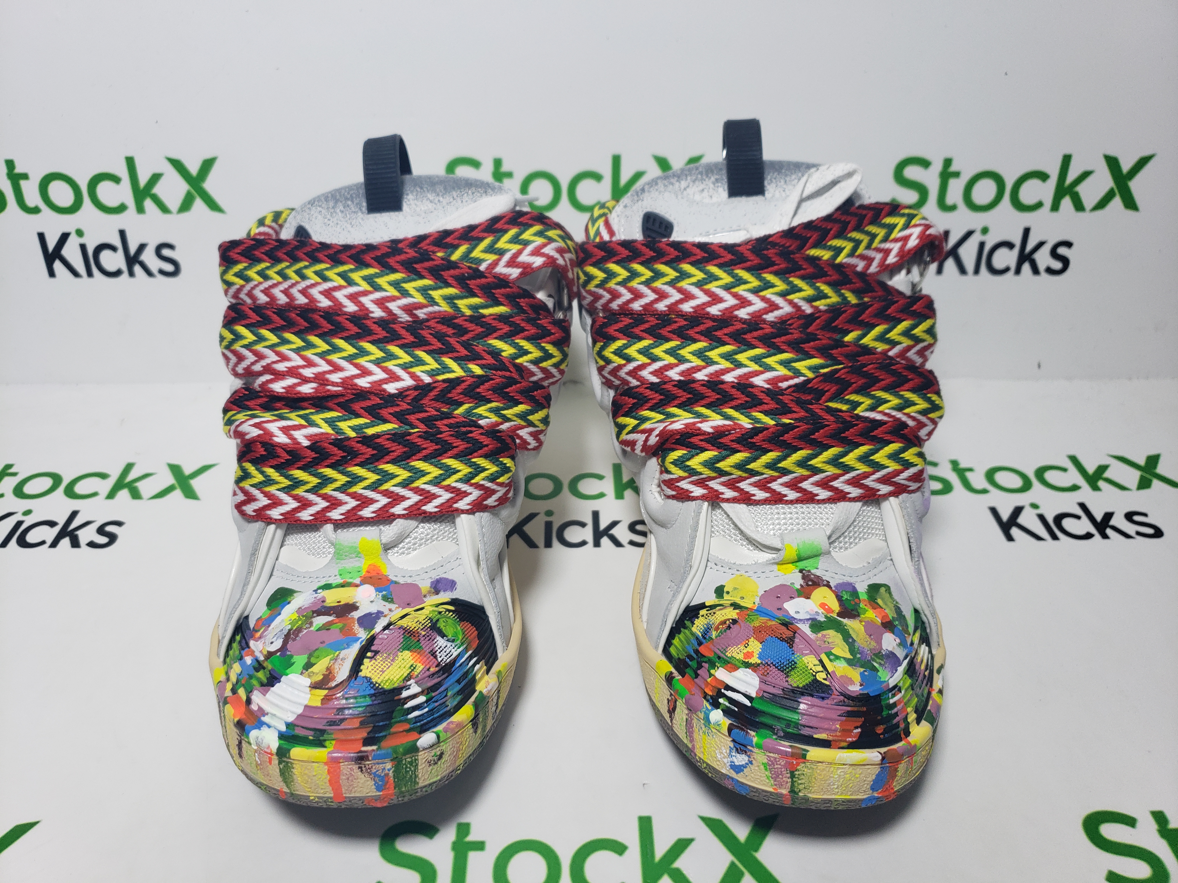 Gallery Dept. x Lanvin Printed Curb Sneakers White PB FM-SKRK11-DRGD-E21 review Stockxkicks 01