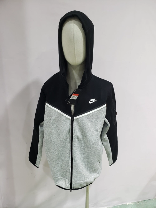 Nike Sportswear Tech Fleece Windrunner Full Zip Hoodie & Joggers Set Black/Dark Grey Heather/White YZ 1005-CU4489 review 