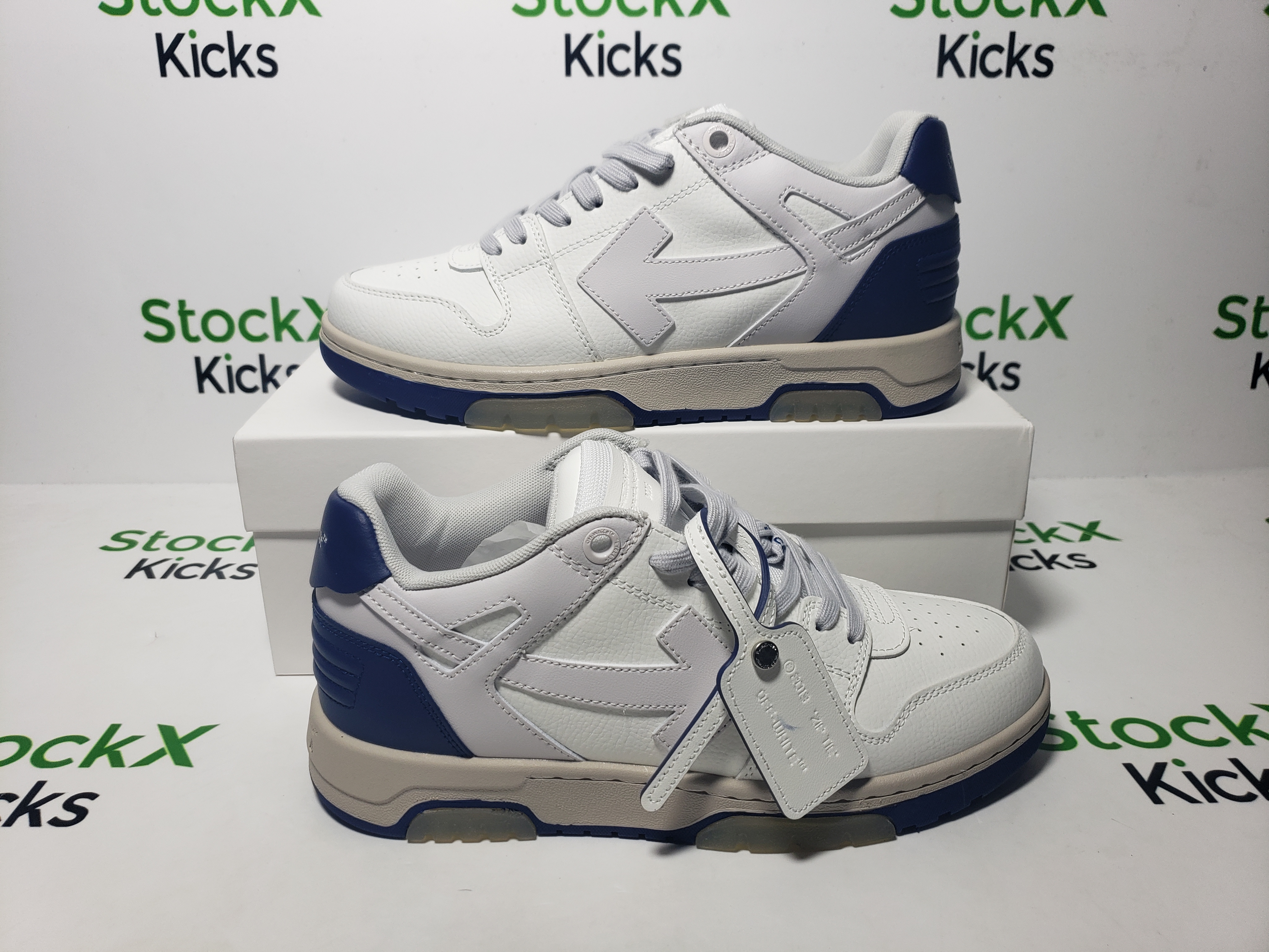 PK God Batch OFF-WHITE Out Of Office OOO Low Tops White and Blue Tail OMIA189F 23LEA005 0546 review Stockxkicks 05