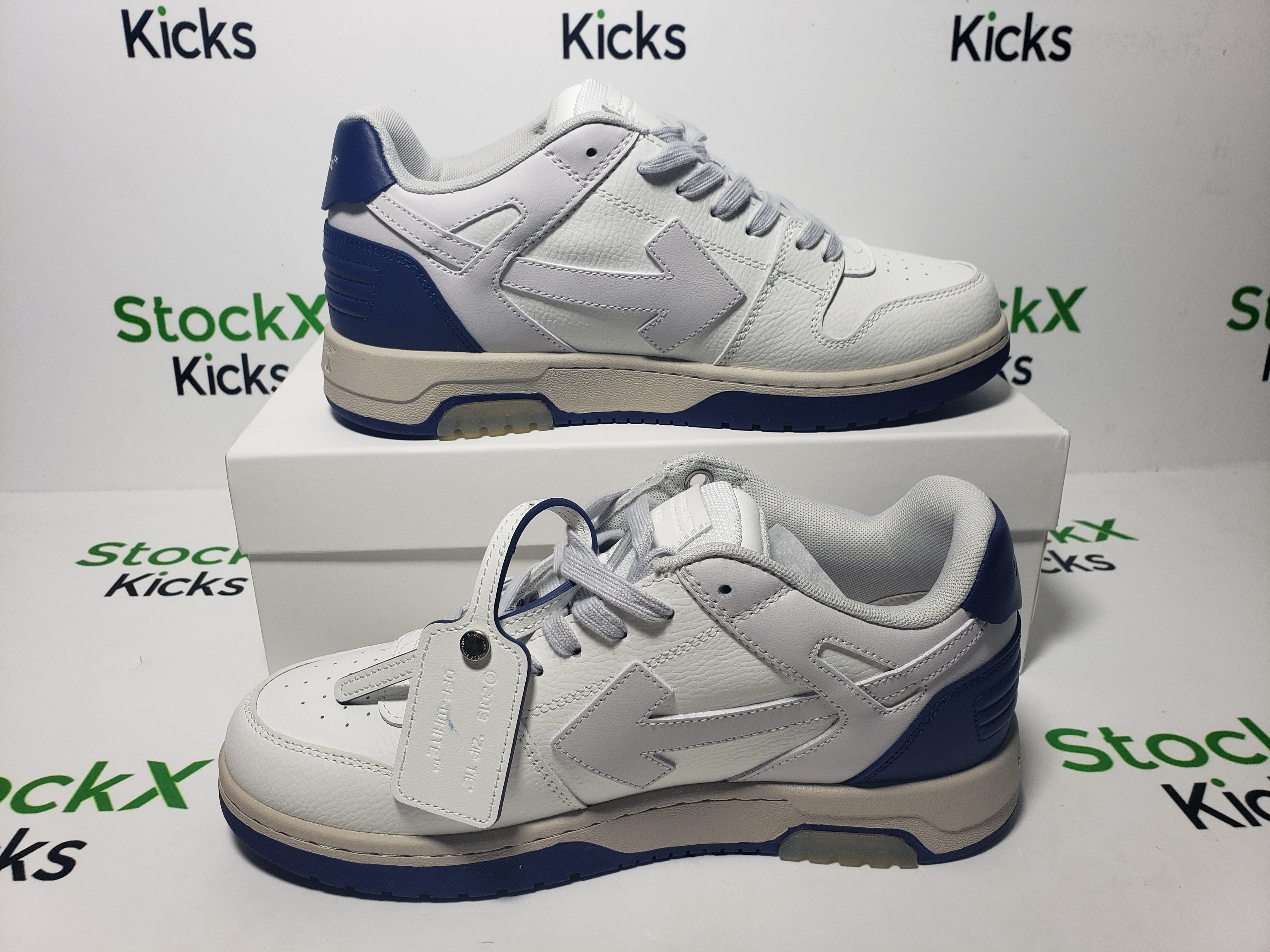 PK God Batch OFF-WHITE Out Of Office OOO Low Tops White and Blue Tail OMIA189F 23LEA005 0546 review Stockxkicks 06