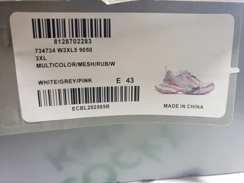 Balenciaga 3XL Sneaker Silver Pink 734731 W3XL5 9050 review 