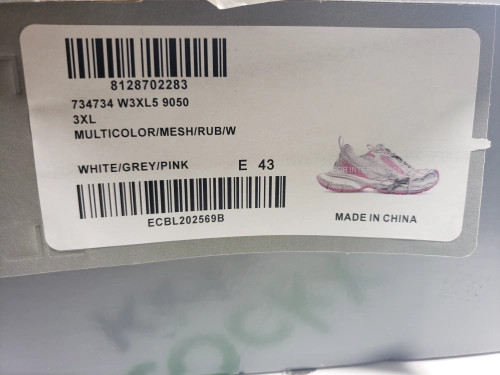 Balenciaga 3XL Sneaker Silver Pink 734731 W3XL5 9050 review 