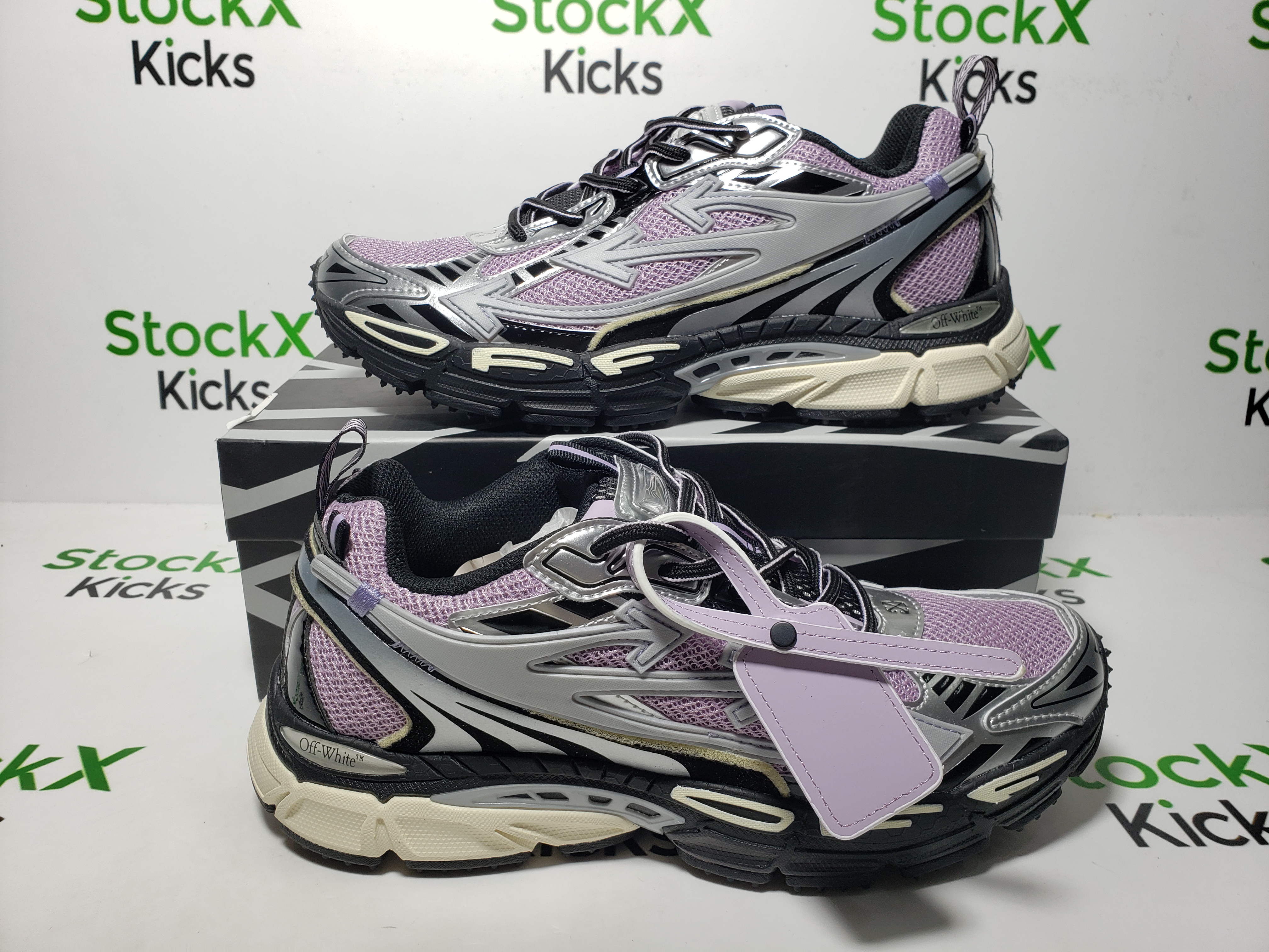 Off White Be Right Back Sneakers Pink Purple OWIA289S25 FAB00 1723F review Stockxkicks 05