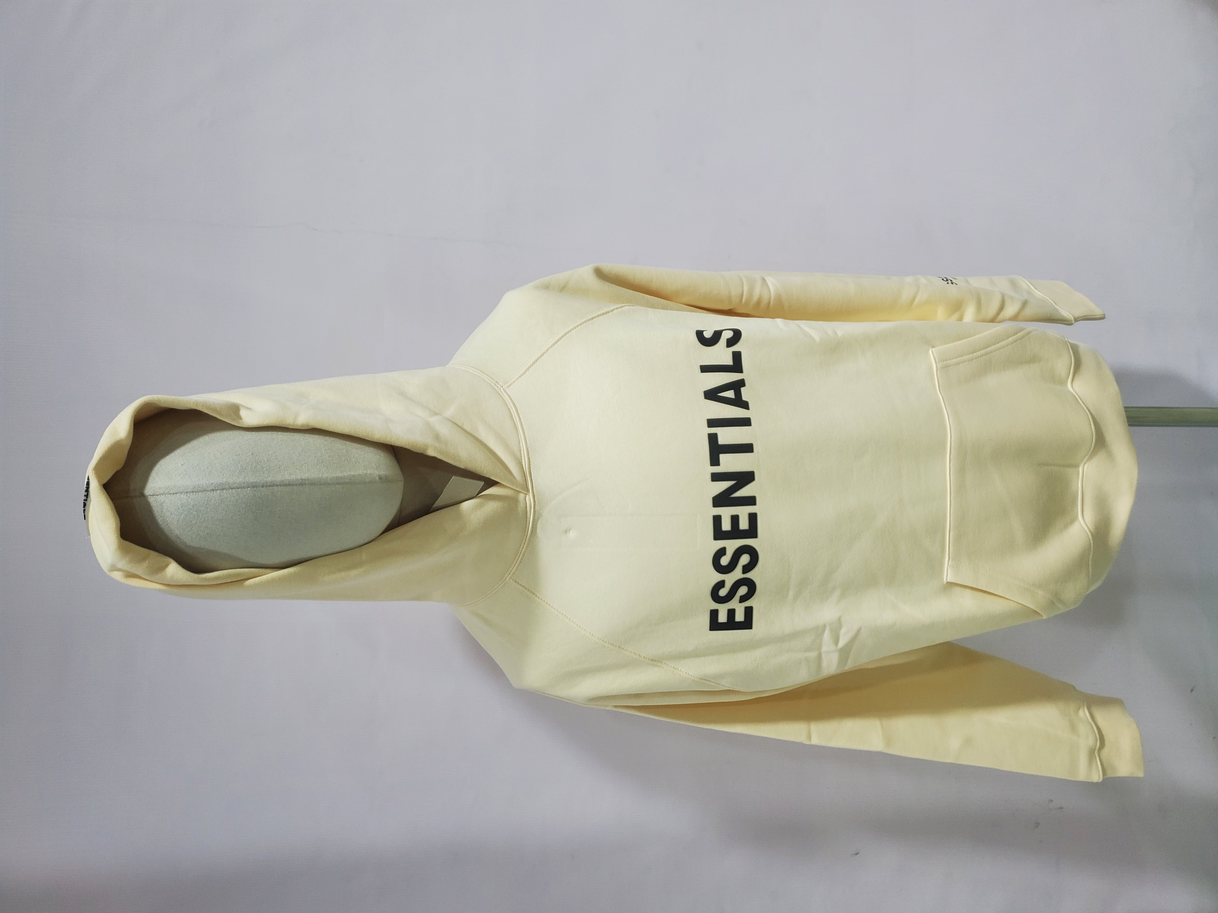 Fear Of God Essentials Pullover Hoodie Applique Logo Buttercream review Stockxkicks 01