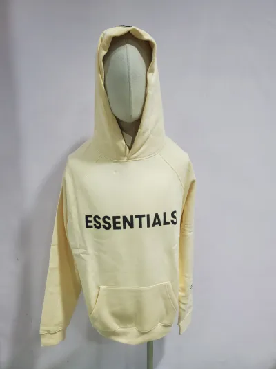 Fear Of God Essentials Pullover Hoodie Applique Logo Buttercream review Stockxkicks 01