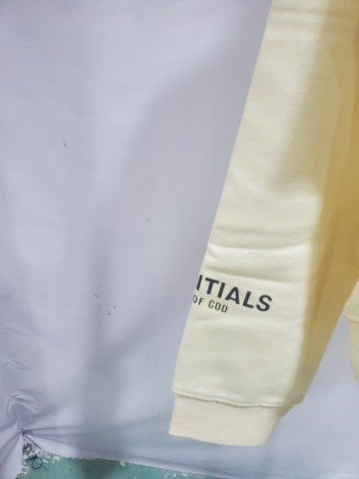 Fear Of God Essentials Pullover Hoodie Applique Logo Buttercream review Stockxkicks 04