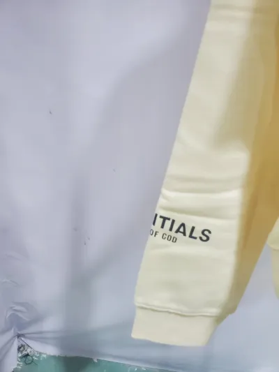 Fear Of God Essentials Pullover Hoodie Applique Logo Buttercream review Stockxkicks 04