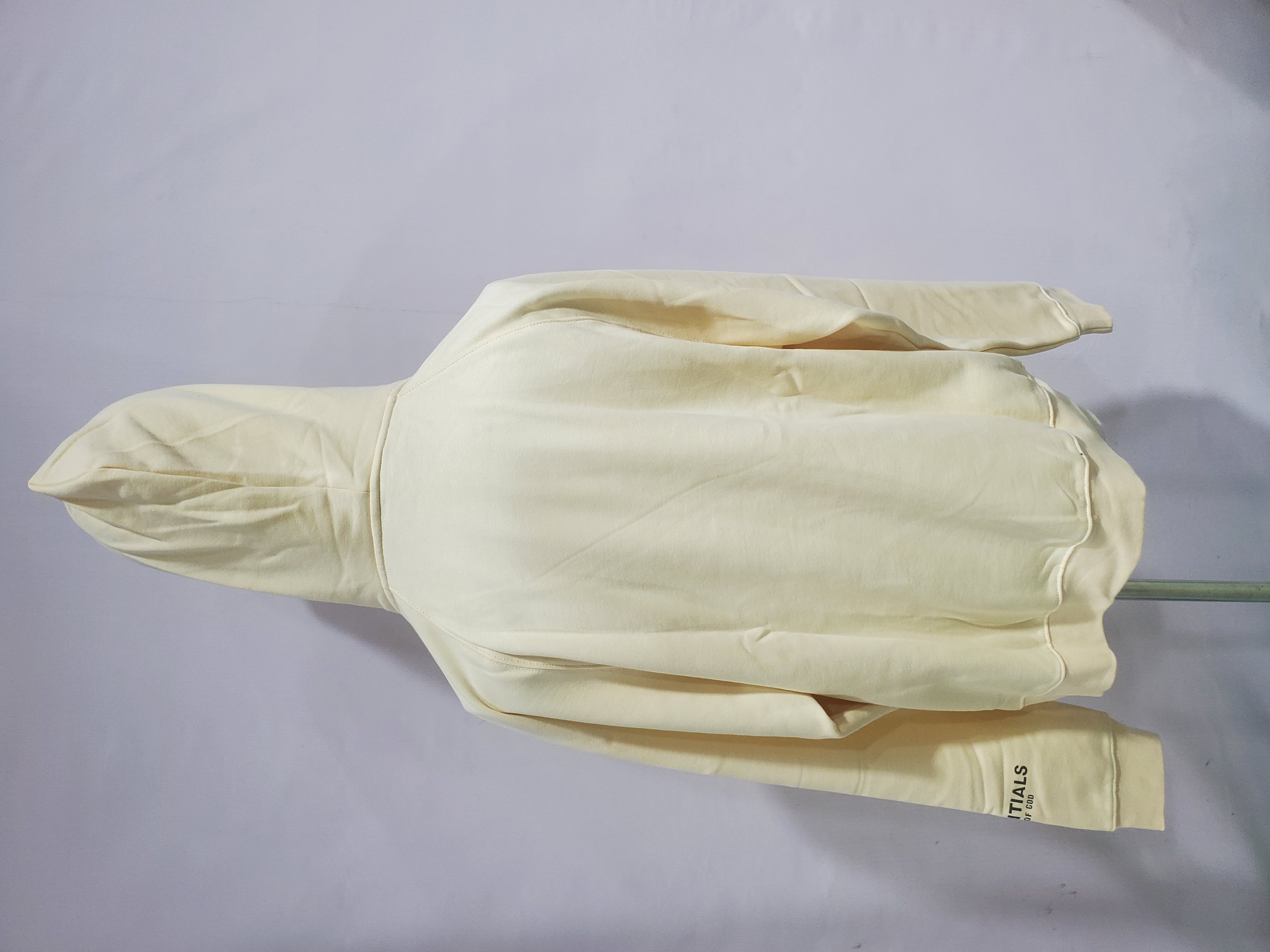 Fear Of God Essentials Pullover Hoodie Applique Logo Buttercream review Stockxkicks 03