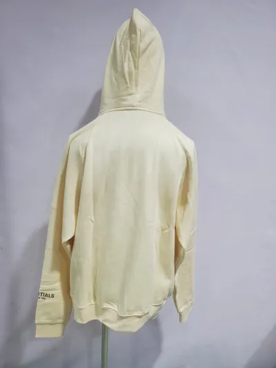 Fear Of God Essentials Pullover Hoodie Applique Logo Buttercream review Stockxkicks 03