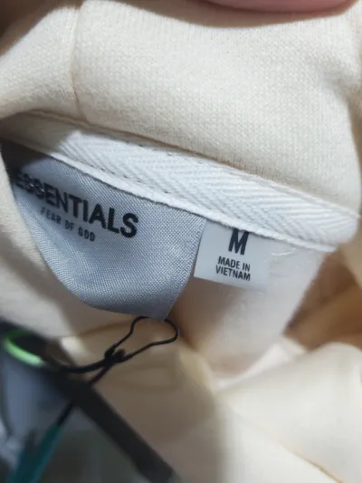 Fear Of God Essentials Pullover Hoodie Applique Logo Buttercream review Stockxkicks 00