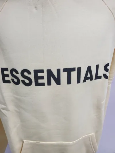 Fear Of God Essentials Pullover Hoodie Applique Logo Buttercream review Stockxkicks 02