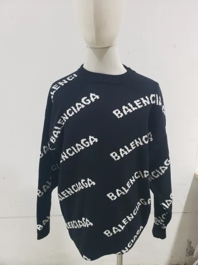 BALENCIAGA Allover Logo Sweater review Stockxkicks 01