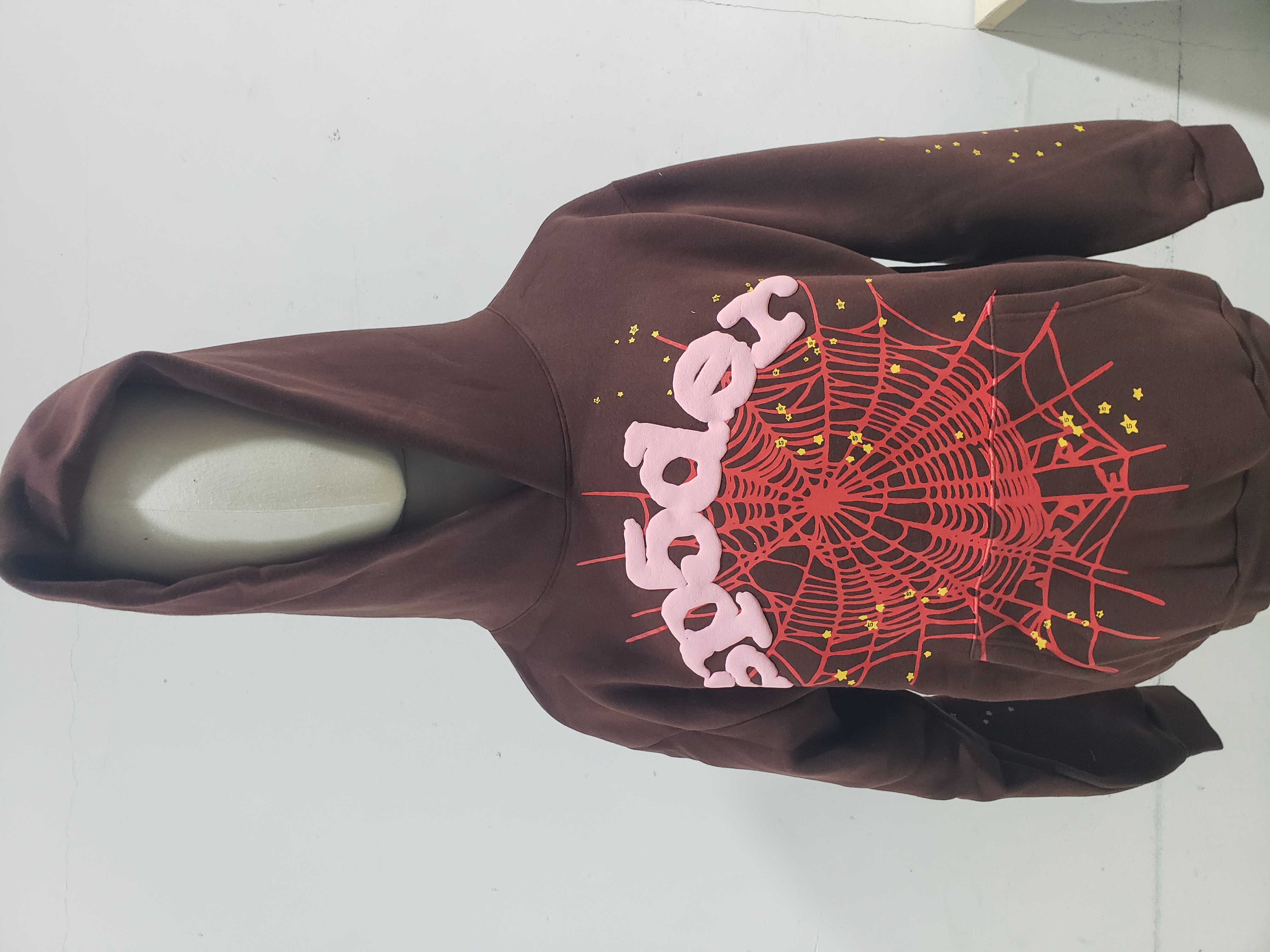 Sp5der x Young Thug Web Hoodie Brown YZ GE916 review Stockxkicks 01