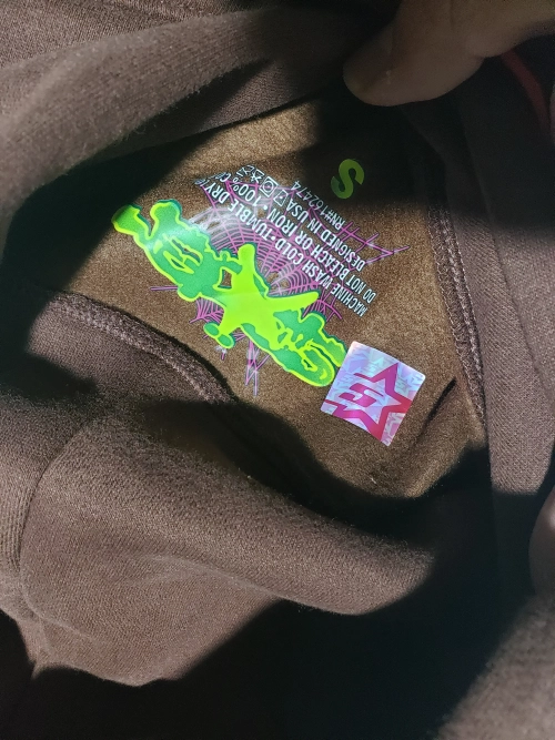 Sp5der x Young Thug Web Hoodie Brown YZ GE916 review 
