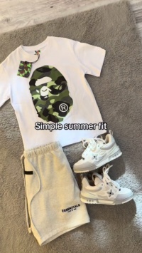 BAPE Color Camo Big Ape Head Tee White/Green review flare