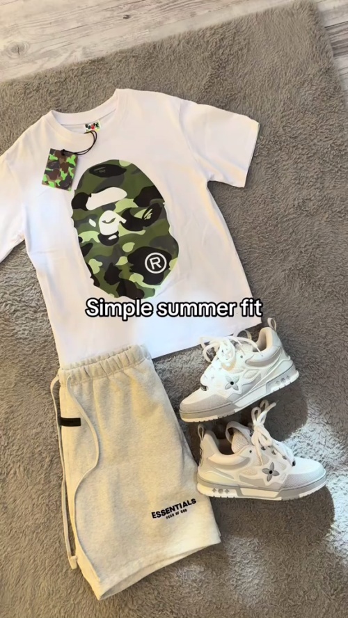BAPE Color Camo Big Ape Head Tee White/Green review flare