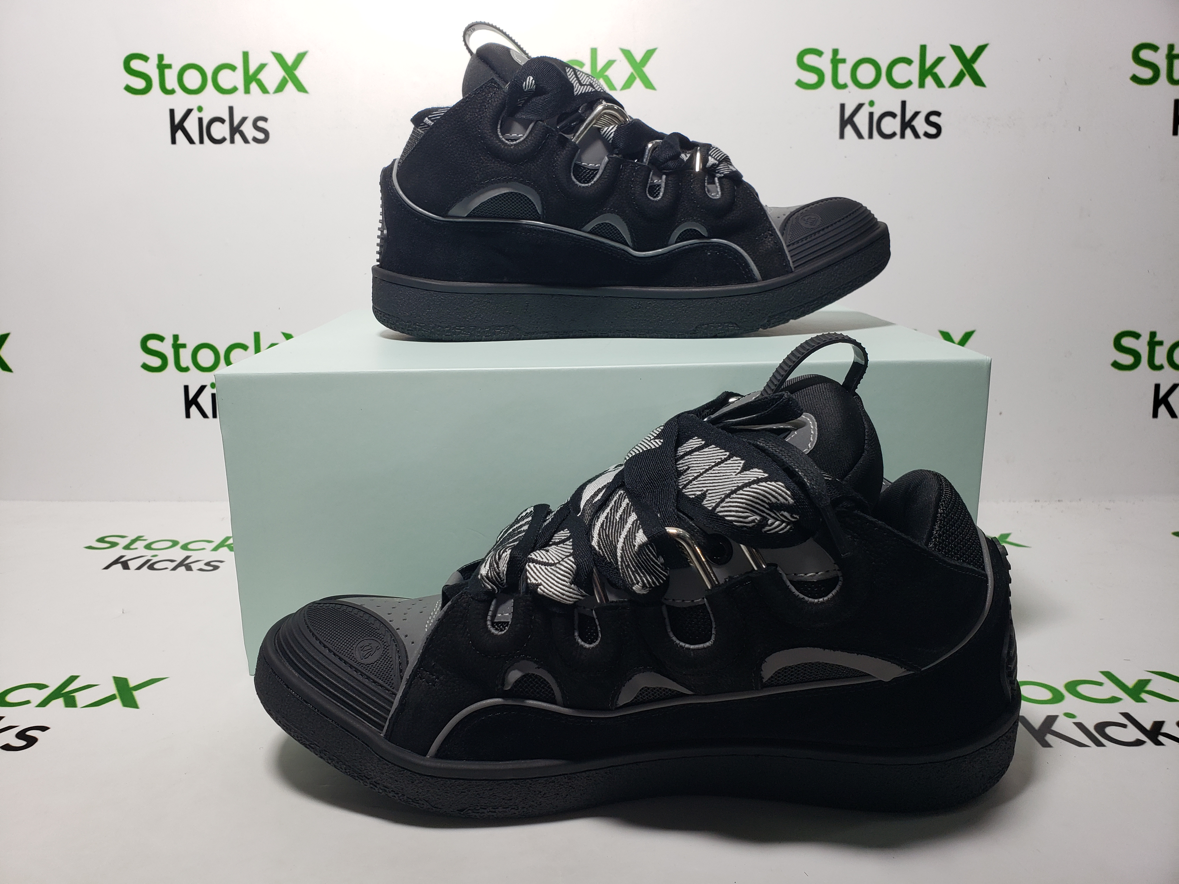 【Top PK God Batch】Lanvin Curb Sneaker Black Grey FM-SKRK11-REFL-P2210 review stockxkicks 06