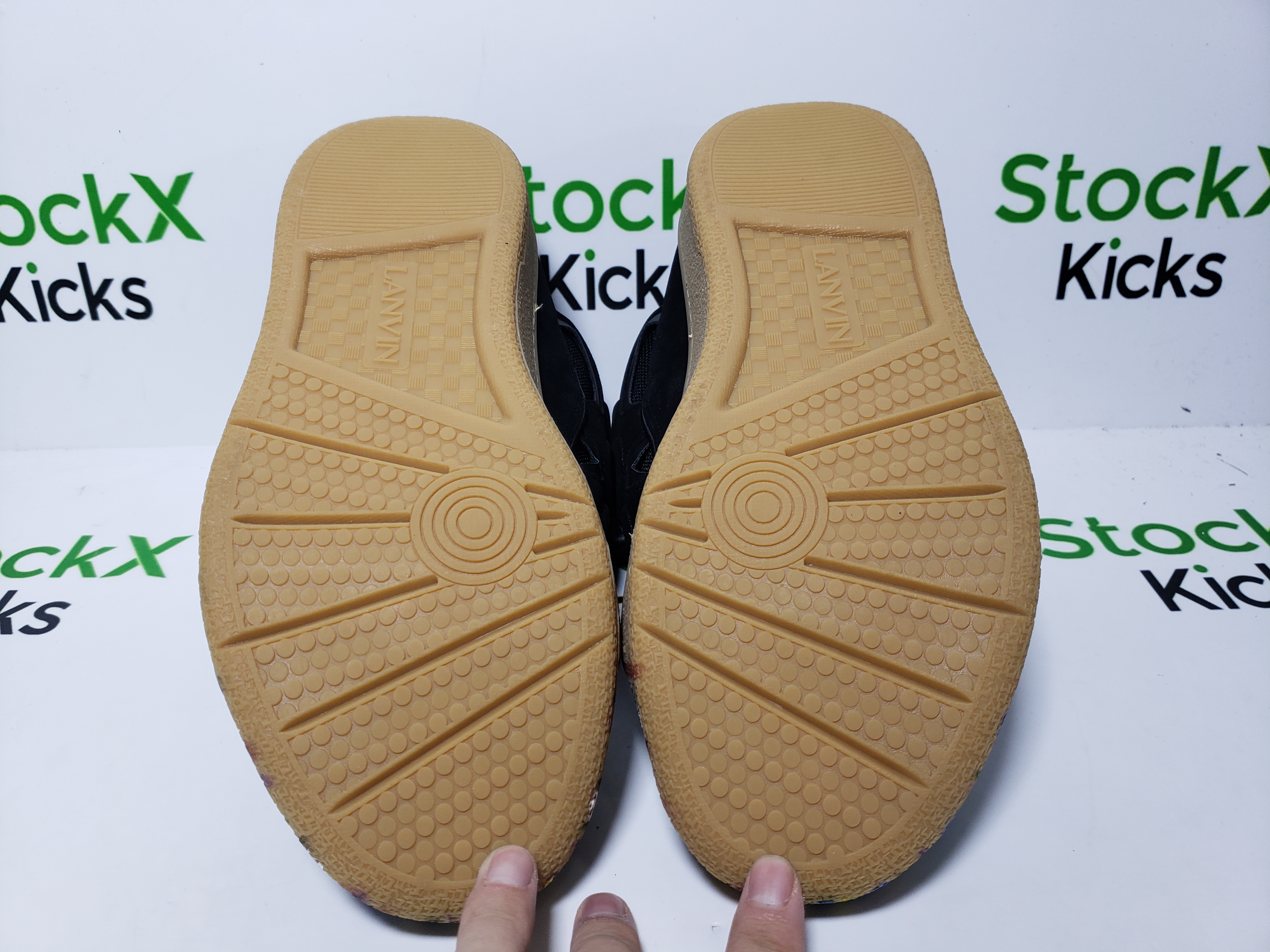 Lanvin Leather Curb Sneaker Gallery Dept. Black Multi PB FW-SKDK02-DRGD-P2210S1 review stockxkicks 04