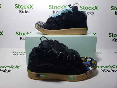 Lanvin Leather Curb Sneaker Gallery Dept. Black Multi PB FW-SKDK02-DRGD-P2210S1 review stockxkicks 05