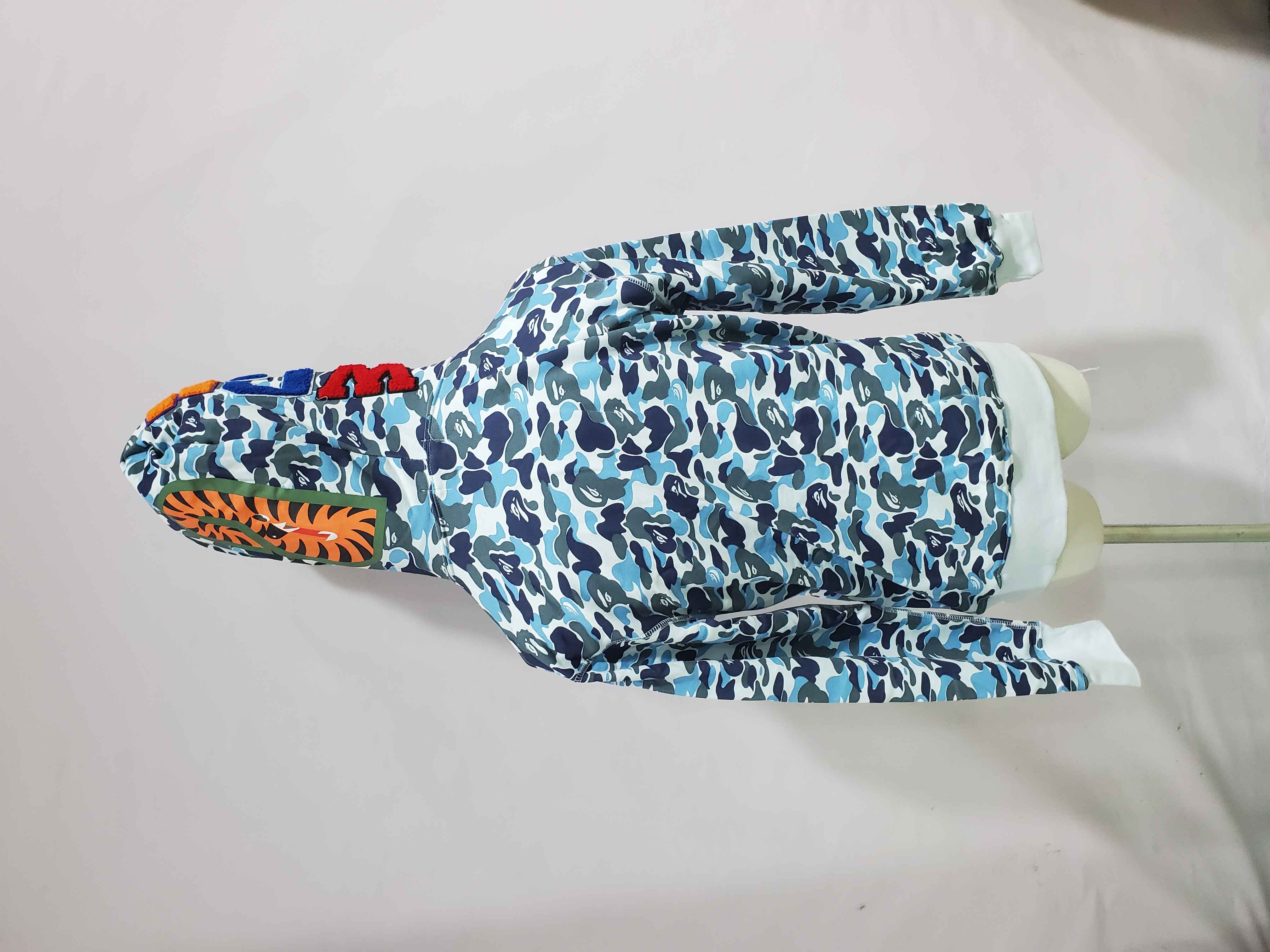 BAPE ABC Camo Shark Zip Hoodie Blue 1J70-314-001 review Stockxkicks 05