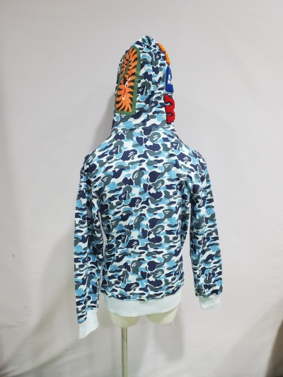 BAPE ABC Camo Shark Zip Hoodie Blue 1J70-314-001 review Stockxkicks 05