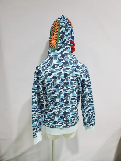 BAPE ABC Camo Shark Zip Hoodie Blue 1J70-314-001 review Stockxkicks 05