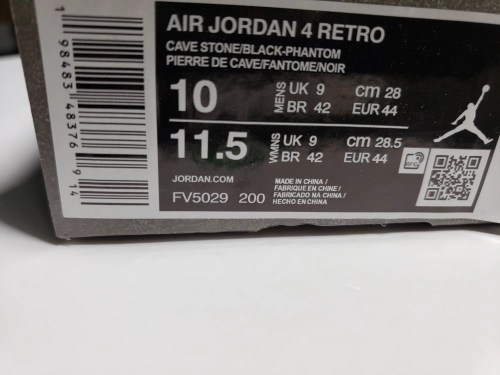PK God Batch Air Jordan 4 Retro 'Cave Stone' FV5029-200 review 