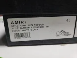 AMIRI Skel Top Low White Black MFS003-004 review Stockxkicks 01