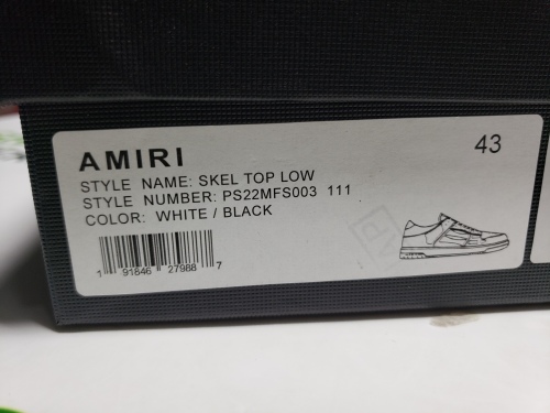 AMIRI Skel Top Low White Black MFS003-004 review 
