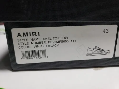 AMIRI Skel Top Low White Black MFS003-004 review 