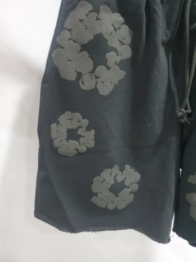 Denim Tears The Cotton Wreath Shorts Black Grey review Stockxkicks 03