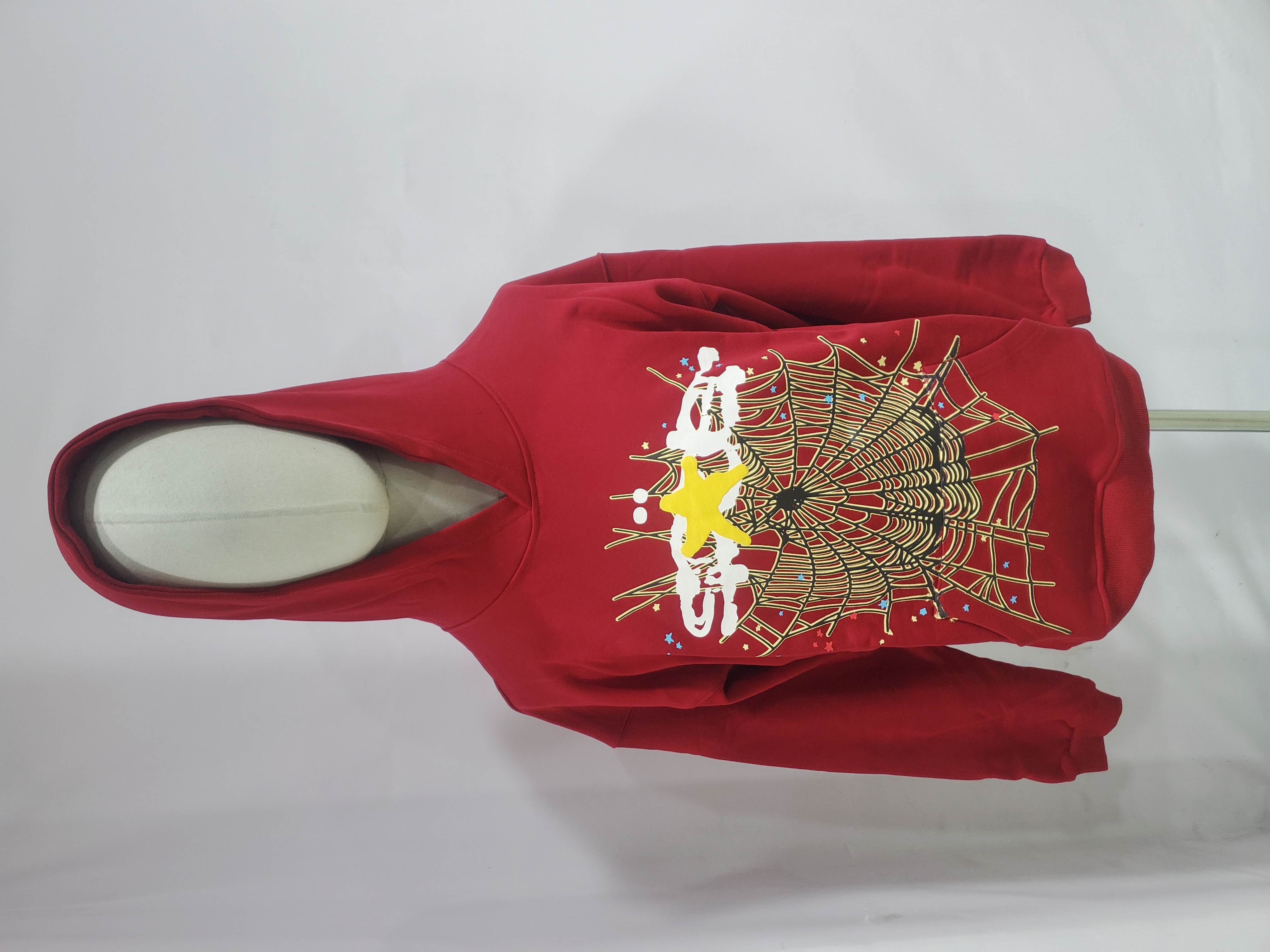 Sp5der Logo Hoodie Maroon YZ GE review Stockxkicks 02